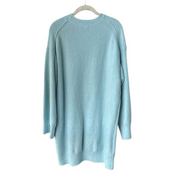 Daily Practice Anthropologie Long-Sleeve Sweater Mini Dress Baby Blue Size M - Picture 2 of 4